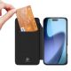 4. Dux Ducis Skin Pro Hülle für iPhone 17 Pro Max mit Flip und Kartenfach - Schwarz