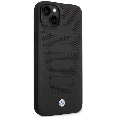 3. Hülle BMW BMHCP14S22RPSK iPhone 14 6.1" schwarz/schwarz Ledersitze Muster
