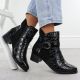 5. Damen-Ankle-Boots aus Lackleder mit Absatz, schwarz, Remonte Rieker R5188-02