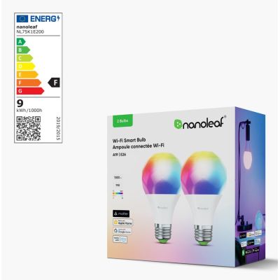 2. Nanoleaf Essentials Smart-Glühbirnen – 2er-Set A60-E27-Glühbirnen (Wi-Fi)