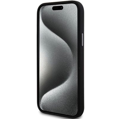 5. DKNY Liquid Silicone Metal Logo iPhone 15/14/13 Hülle - Schwarz