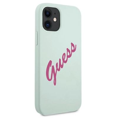 4. Guess GUHCP12SLSVSBF iPhone 12 mini 5.4" blau fuchsia/blau fuschia Hardcase Silikon Vintage