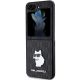 6. Karl Lagerfeld Saffiano Monogram Choupette Pin Hülle für Samsung Galaxy Z Flip 5 – Schwarz