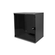 Digitus 19" 12HE Wand-Netzwerkschrank, 540 x 400 mm, Glastür, grau, ungeteilt, unmontiert, 60 kg