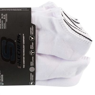 3. Skechers 6er-Pack Unisex 1/2 Terry Crew Socken S118210-WHT Weiß 41-46