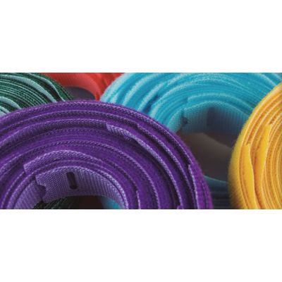 2. Klettverschluss-Kabelbinder ONE-WRAP, wiederlösbar, Polypropylen (PP), Klettverschluss, Schwarz, 100 Stück.