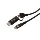Equip 128437 3m USB Typ-C HDMI + USB Typ-C Kabeladapter Schwarz