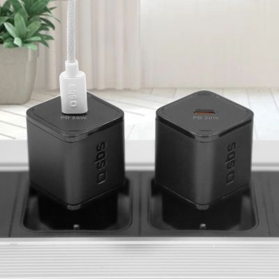 3. SBS TETRGAN1C20K 20W GaN USB-C Wandladegerät mit Power Delivery – Schwarz