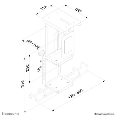 3. Neomounts CPU-D075BLACK/LK Montagesatz