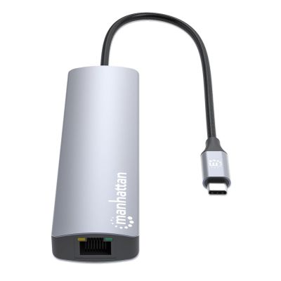 5. Manhattan 153959 Kabelgebundene Dockingstation USB 3.2 Gen 1 (3.1 Gen 1) Typ-C Silber