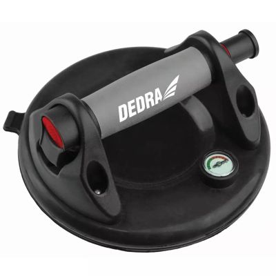 DEDRA DED06P30 Saugnapf mit Vakuumpumpe und Manometer (200 mm, 120 kg)
