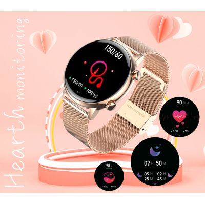 7. Damen-Smartwatch RUBICON RNCF09 Roségold/Pink SMARUB234