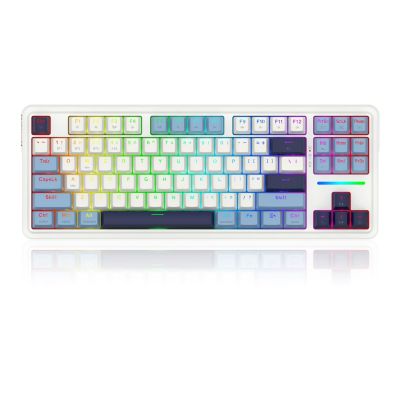 2. REDRAGON K728WBB-RGB-PRO Antonium Pro Tastatur USB + RF Wireless + Bluetooth Weiß, Blau