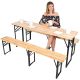 Picknick-Bar-Set, bestehend aus Holztisch und 2 Bänken