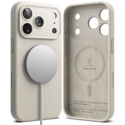 2. Ringke Silikon MagSafe Hülle für iPhone 18 Pro – Beige