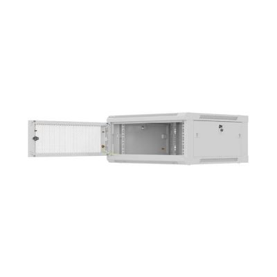 19. LANBERG Wandregalschrank 19" 4HE 600x600 GRAU PERFORIERT TÜR (BAUFLAUF)