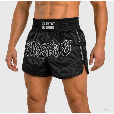 Schwarze Muay-Thai-Shorts für Herren V2 COMBATWEAR | DBX Bushido