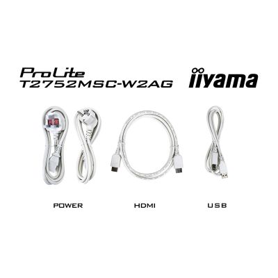 15. iiyama ProLite T2752MSC-W1AG Computermonitor 68,6 cm (27") 1920 x 1080 px Full HD LCD-Touchscreen Weiß