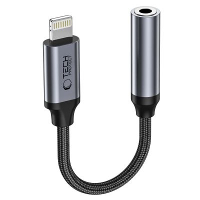 5. Tech-Protect UltraBoost Lightning / 3,5-mm-Miniklinkenadapter – Schwarz