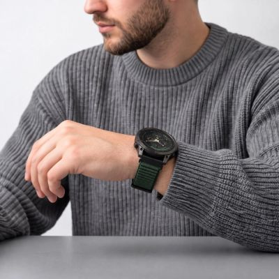 9. Tech-Protect NylonLoop Armband für Garmin Fenix 5X / 5X Plus / 6X / 6X Pro / 7X / 8 / 8 Pro / 9 / 9 Pro (51 mm) – grün