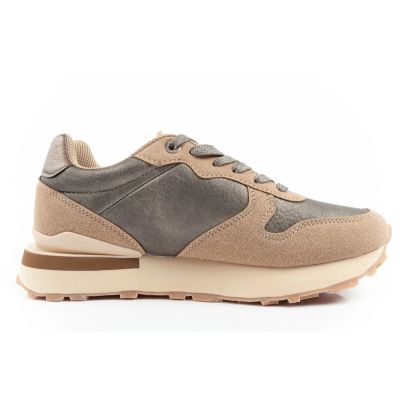 4. Lee Cooper Damen Sneaker, modisch, bequem, langlebig, beige, grau
