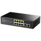 2. Switch CUDY FS1010PG, 8-Port 10/100 Mbit/s PoE+ 120 W, 2x GbE-Uplink