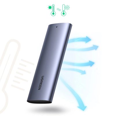 7. Ugreen Festplattenschacht M.2 B-Key SATA 3.0 5 Gbps Grau + USB Typ C Kabel (CM400)