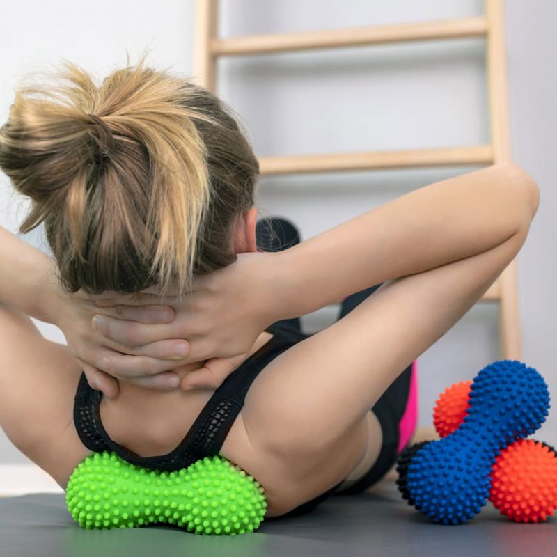 2. Tullo Duoball Massage- und Rehabilitationsrolle 15,5 cm rot 446