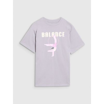 5. Oversized T-Shirt mit Aufdruck für Mädchen 4F 4FJRSS25TTSHF2646-25S