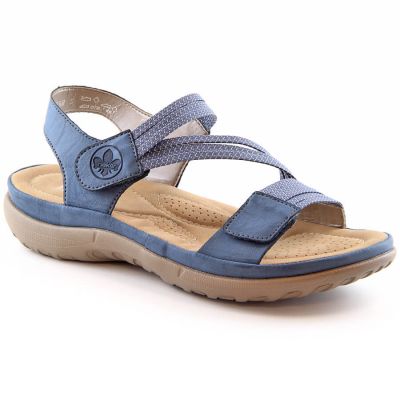 2. Bequeme Rieker W RKR587 blaue Sandalen