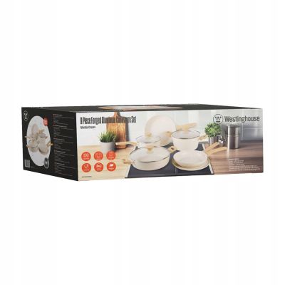 3. Westinghouse WCCS205909A Aluminium-Kochgeschirrset, 9-teilig