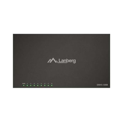 3. LANBERG SWITCH DSM1-1008 8X1GB/S UNMANAGED GIGABIT ETHERNET 12V (METALLGEHÄUSE)