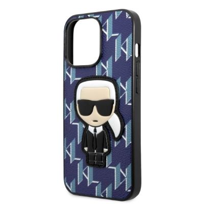 6. Karl Lagerfeld KLHCP13XPMNIKBL iPhone 13 Pro Max 6.7" Hardcase blau/blau Monogram Ikonik Patch