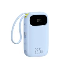 Baseus EnerFill FC31 20000mAh 22,5W Powerbank mit Digitalanzeige und 2 integrierten Kabeln – Blau