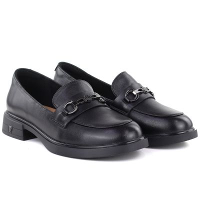 3. Schwarze Damen-Brogues aus Leder, Vinceza 39991