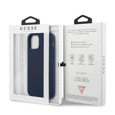 8. Guess GUHCP12SLSVSBL iPhone 12 mini 5.4" blau/blau Hardcase Script Vintage