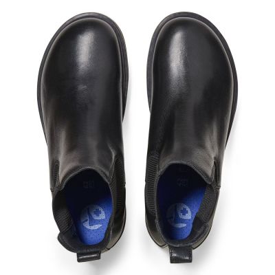 8. Birkenstock Highwood Slip On M LENA Schwarze Herren Chelsea Boots aus echtem Leder (1025764)