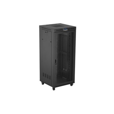 2. Lanberg 19" 37U 800X800 schwarzer Stand-Rackschrank mit perforierten Türen (Flat Pack)