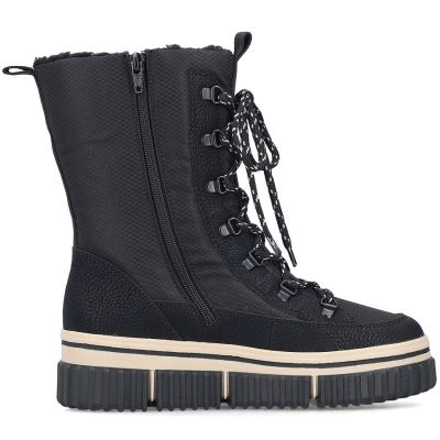 2. Wasserfeste Damen-Schneestiefel mit dicker Sohle, schwarz, Rieker Y6380-00