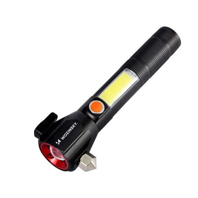 2. Wozinsky WLR-31 5W 500lm CREE 3-in-1 Multifunktions-Taschenlampe mit Glasbrecher und Gurtschneider – Schwarz