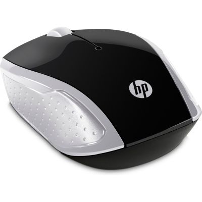 3. HP Maus 200 Kabellos USB-A 3-Tasten Silber/Schwarz