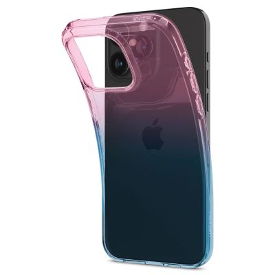 14. Spigen Liquid Crystal Hülle für iPhone 15 Pro – Rosa und Blau