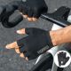 4. Rockbros TLS004 ROAD TO SKY Kurze stoßdämpfende Fahrradhandschuhe L - Schwarz