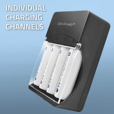 3. QOLTEC Ladegerät für Ni-MH-Akkus Typ R03/AAA und R06/AA | 300 mA