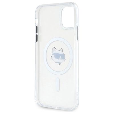 7. Karl Lagerfeld IML Metal Choupette Head MagSafe iPhone 11 Hülle - Weiß