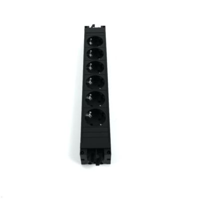 6. Bachmann 906.12640 6-fach Steckdosenverteiler, für den Innenbereich, schwarz