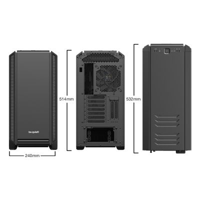 2. BE QUIET! SILENT BASE 601 BGW26 Gehäuse (ATX, Extended ATX, Mini ATX, Mini ITX; Schwarz)