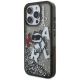 2. Karl Lagerfeld Liquid Glitter Choupette Logo Hülle für iPhone 16 Pro Max - Schwarz
