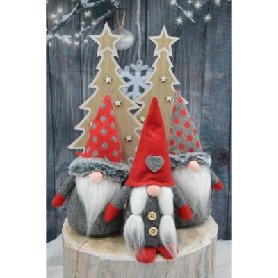 8. Dekorativer Gartenzwerg mit Herz, 20 cm, Mädchen