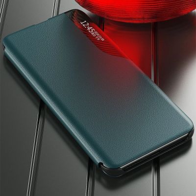 10. Eco Leather View Case Elegante Flip Cover Hülle mit Standfunktion Xiaomi Redmi K40 Pro + / K40 Pro / K40 / Poco F3 Orange